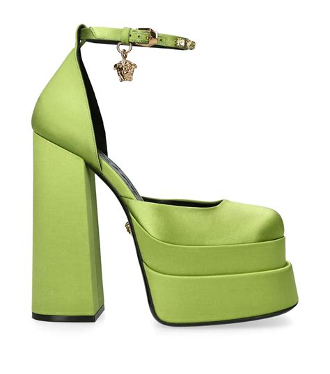 versace green platform heels|versace platform heels price.